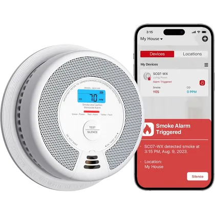 X-Sense SC07-WX - Wi-Fi smoke and CO alarm with app control, single unit